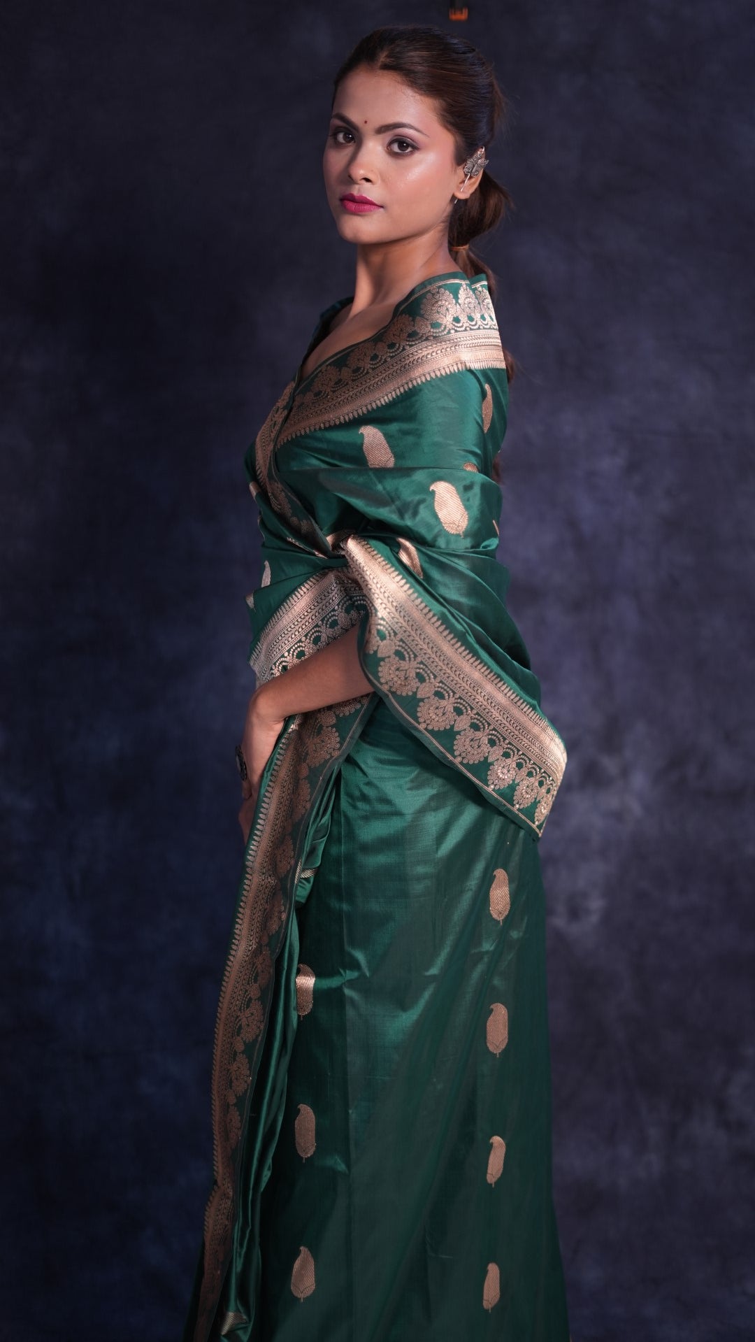 Shantala: Pure Katan silk handwoven Banarasi saree