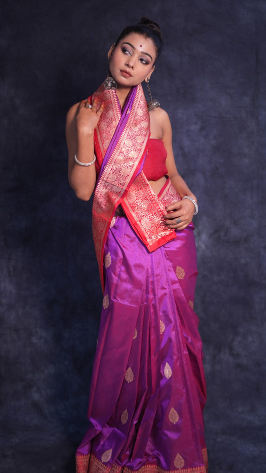 Kaya: Luxurious Katan silk banarasi saree