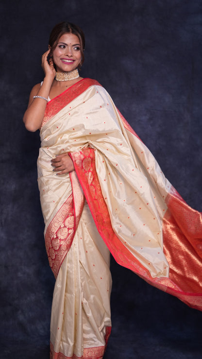 Uruj: Luxurious Katan silk Banarasi saree
