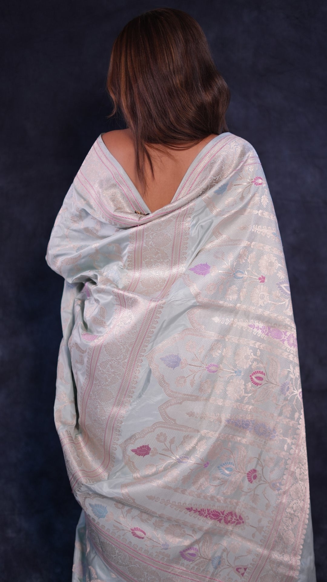 Ashwin: Pure Katan silk handwoven Banarasi saree