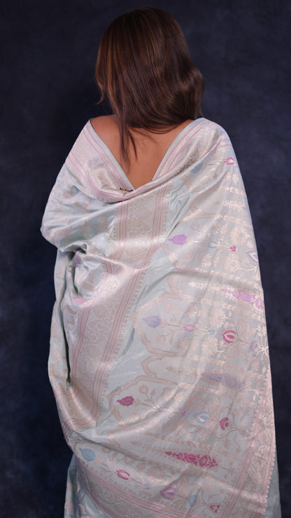 Ashwin: Pure Katan silk handwoven Banarasi saree