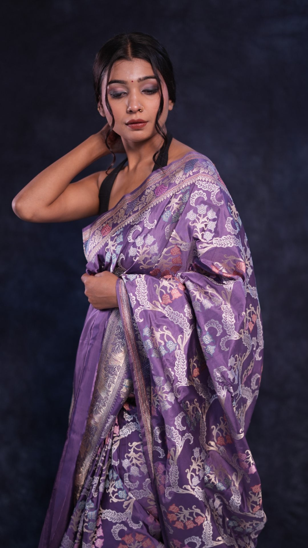 Aradhana: Pure Katan silk handwoven Banarasi saree
