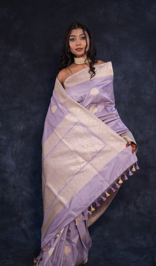 Pakhi: pure Katan silk Banarasi saree